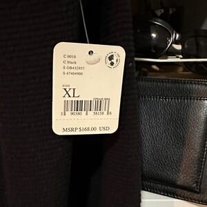Free People Black Cowl Turtleneck Sweater